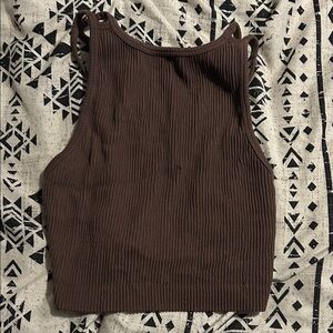 3/$25🌶️ Brown Ribbed Women's Top
